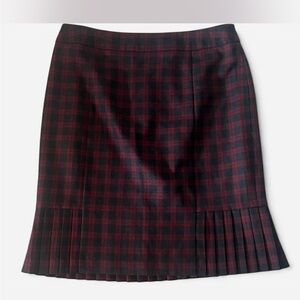 Brooks Brothers Red and Black Plaid Pencil Skirt